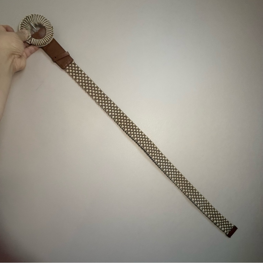 Vintage Brown and Cream Woven jute Belt